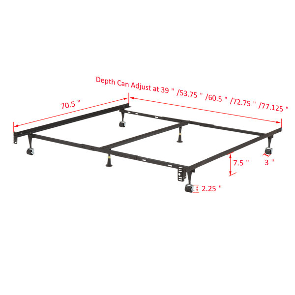 Alwyn Home Twin/Full/Queen/King/CalKing Steel Bed Frame Wayfair